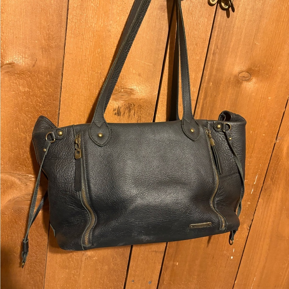 Montana West Black Leather Shoulder Bag
